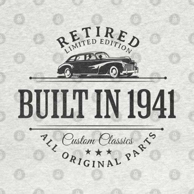 1941 Retired Parts Retirement Birthday by Contentarama